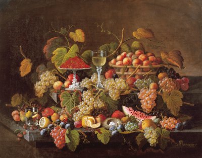 Still Life with Fruit by Severin Roesen